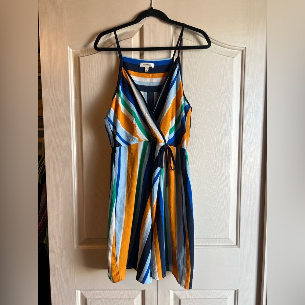 Monteau Los Angeles Striped Mini Dress